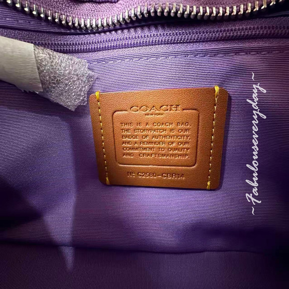 Coach Eliza Shoulder Bag In Denim/Silver/Iris CBR14 NWT - Picture 9 of 9